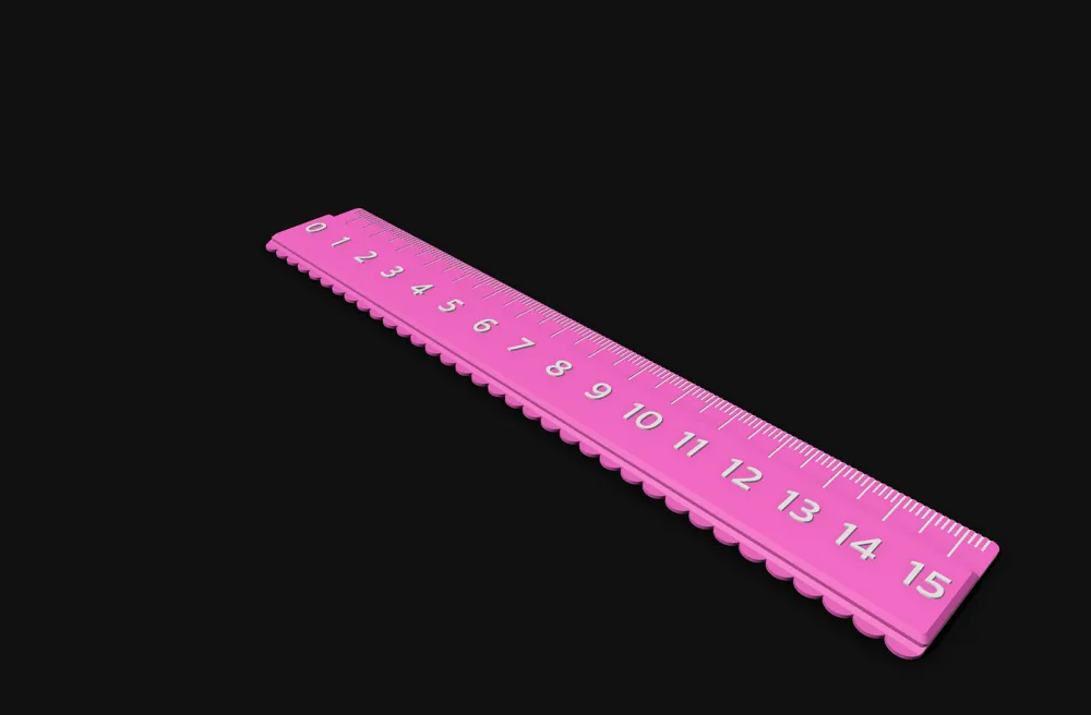 Mini Ruler Print Student ruler with wavy line 15, 20CM - Free 3D Print Model - MakerWorld