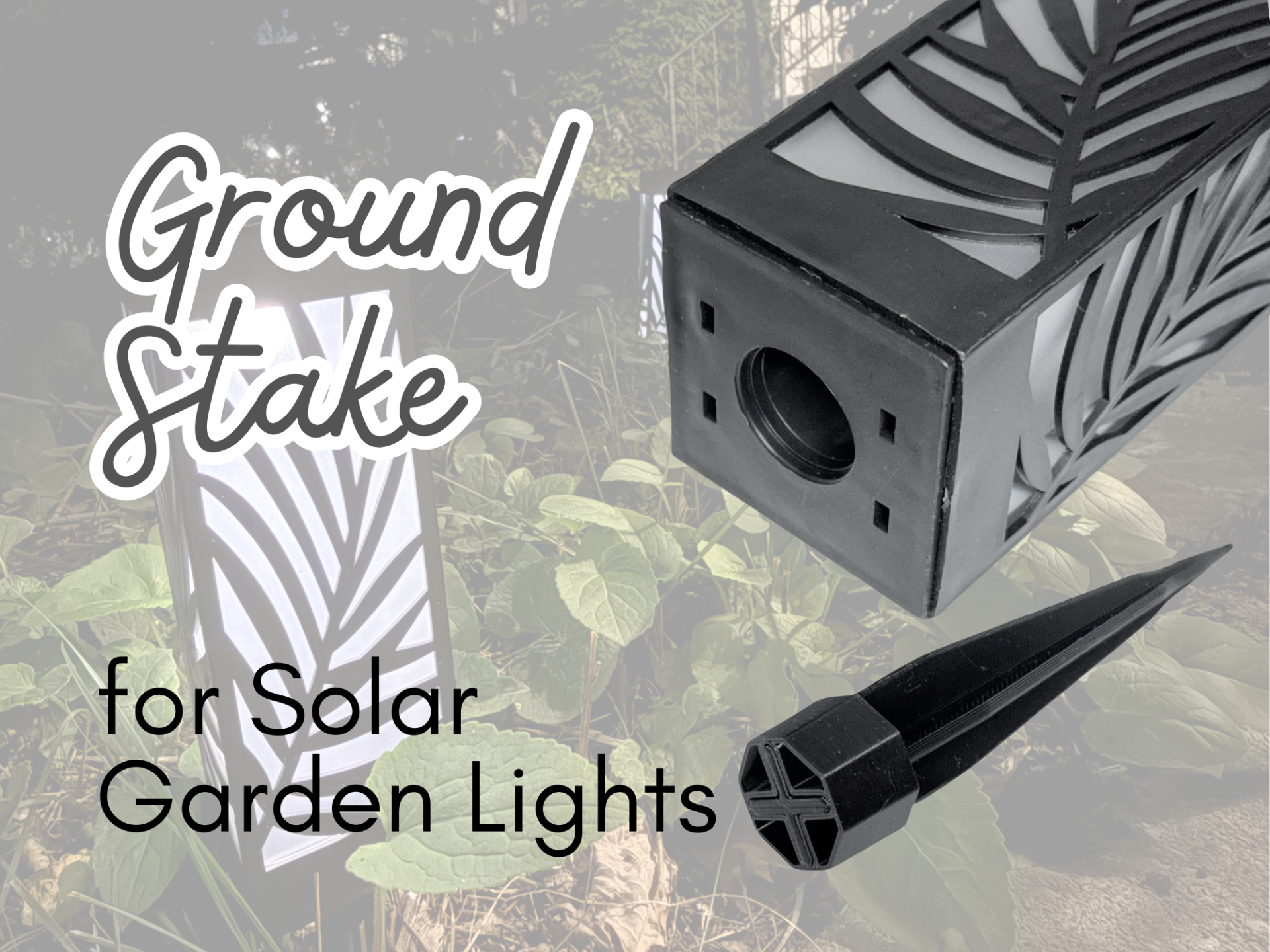 ⌀ 24mm ground stake for solar garden lights