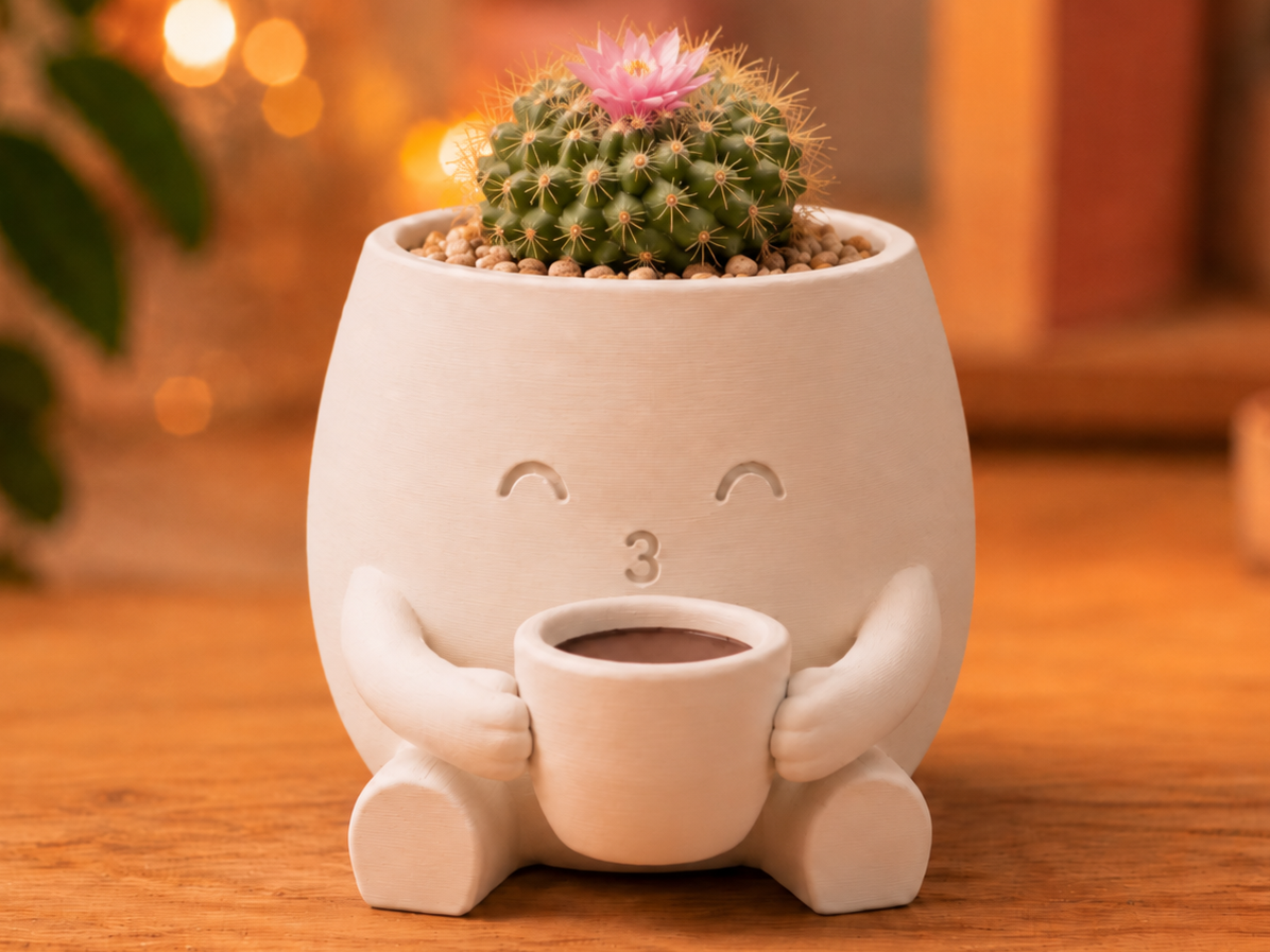 "Cuppa" Coffee Planter - Cute Decor