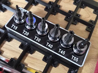 Pittsburgh 3/8" Torx/Star Socket Holder Gridfinity