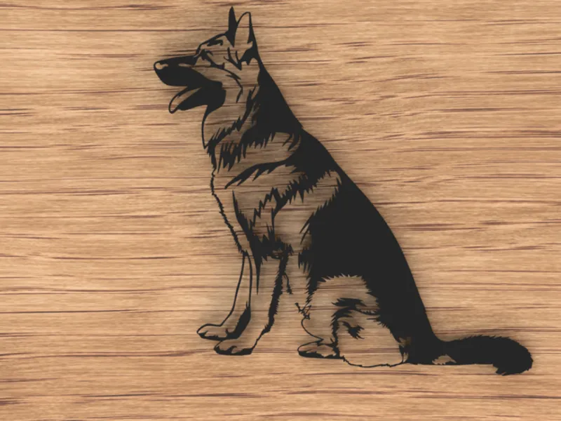 German Shepard Dog - Wall Art 