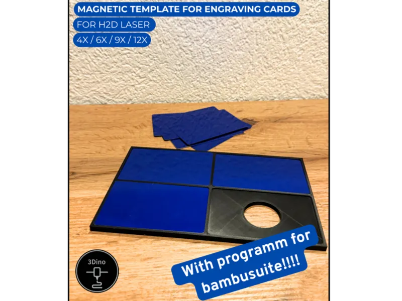 Magnetic Engraving Template for H2D Laser cards