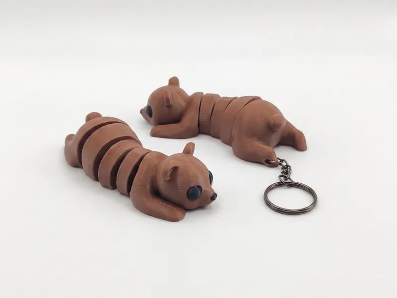 Cute Flexi Bear + Keychain