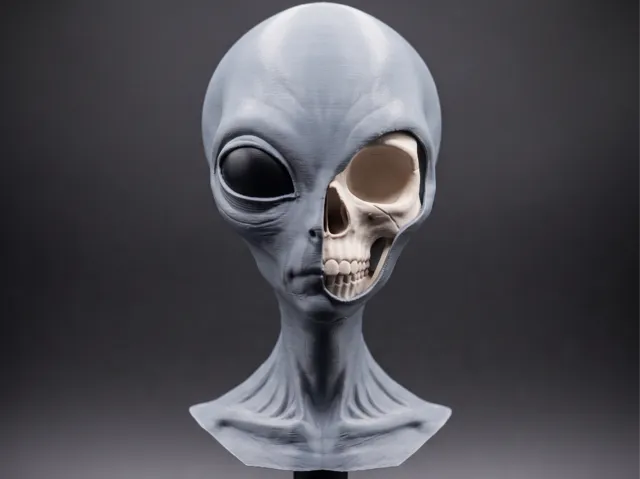 Grey Alien Bust