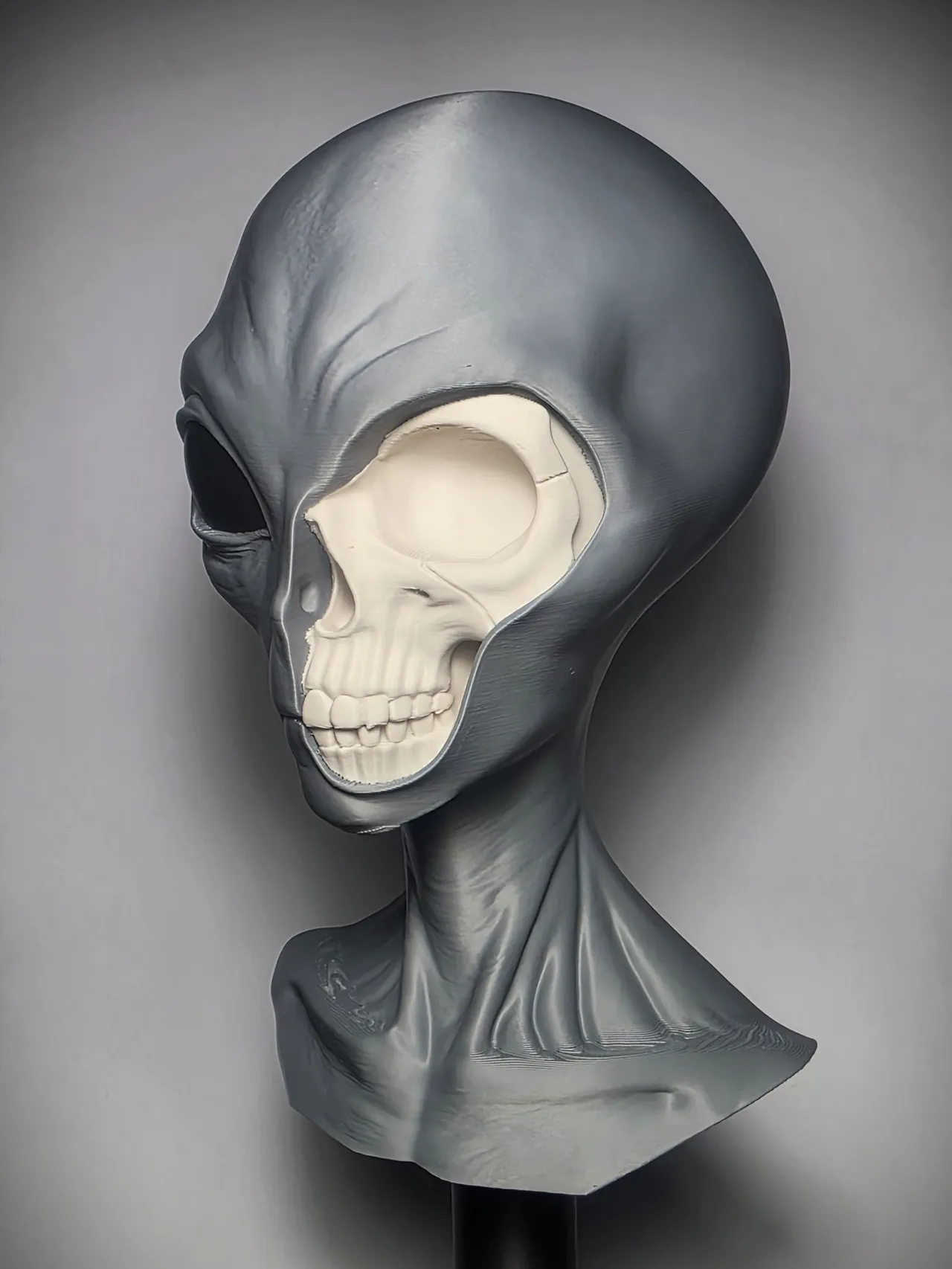 Grey Alien Bust view 4
