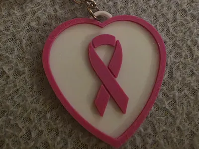 Pink October - Ribbon Keychain