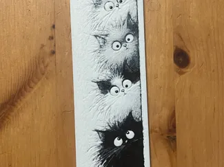4 peeking cats bookmark