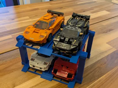 Compatible Speed Champions 4 cars holder