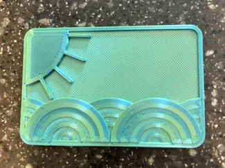 Seigaiha inspired Japanese waves and sun patch