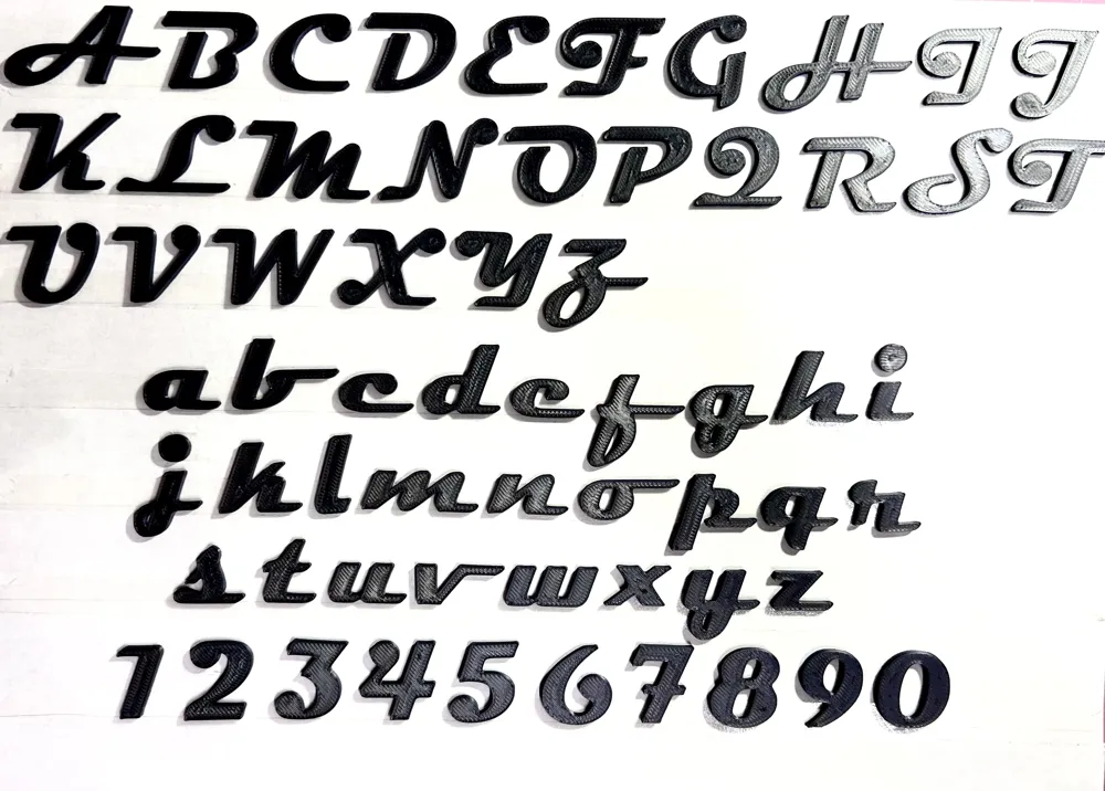 Cars Movie Script Font NO AMS - Free 3D Print Model - MakerWorld