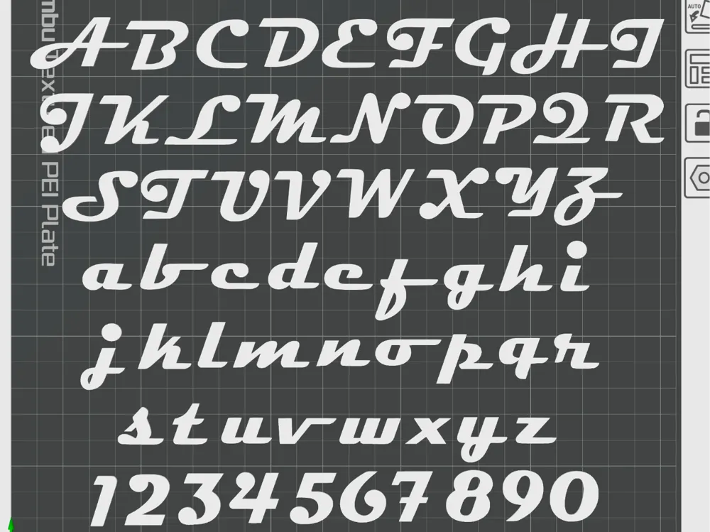 Cars Movie Script Font NO AMS - Free 3D Print Model - MakerWorld