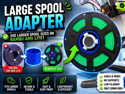 Large Spool Adapter for Bambu AMS Lite