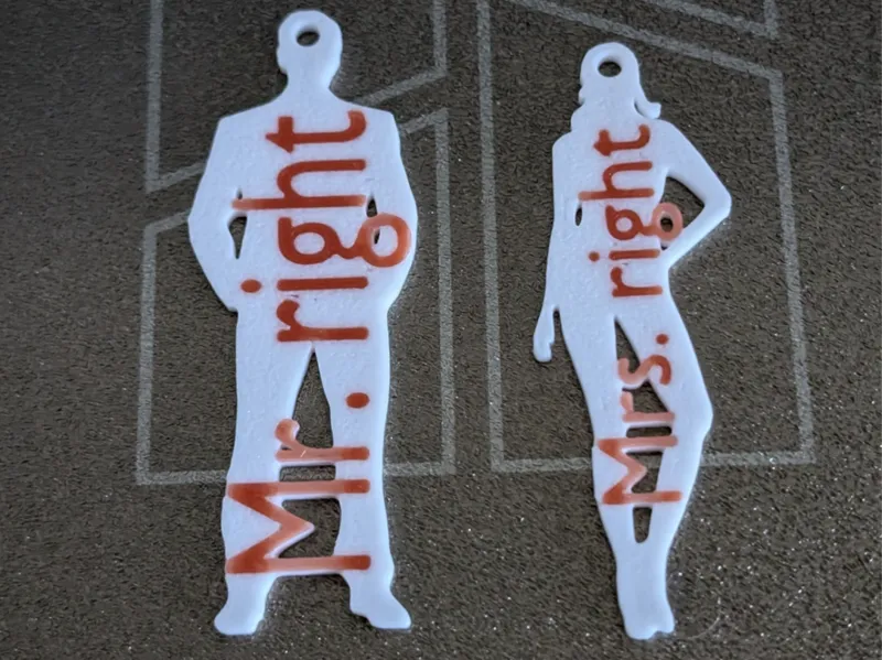 Mr. & Mrs. Right – Schlüsselanhänger Set