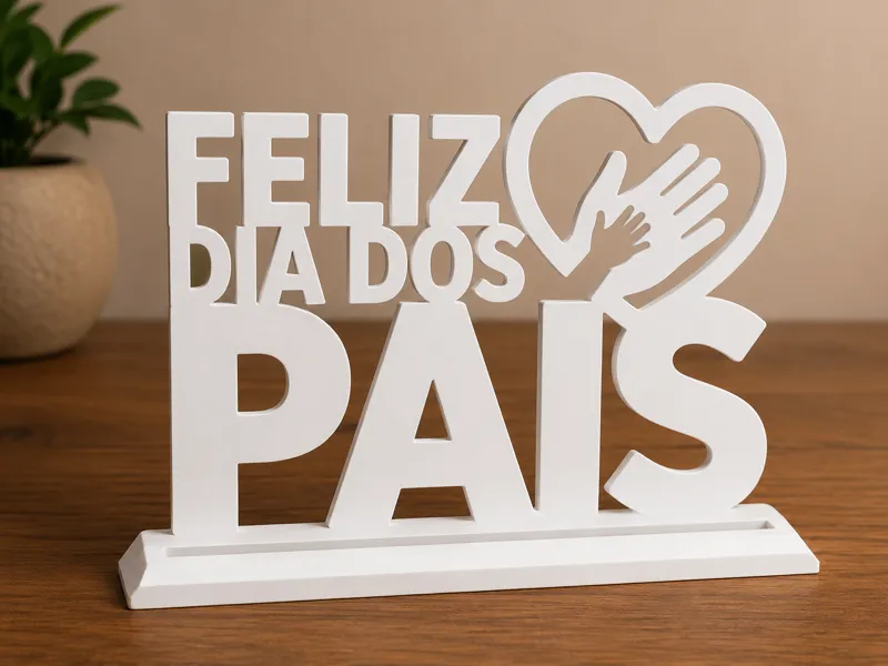 Placa Decorativa - Feliz Dia dos Pais