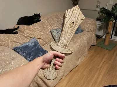 Cartoony Wooden Sword Prop