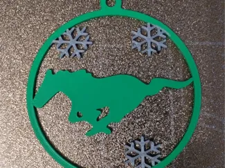 Mustang christmas tree decor or ball 