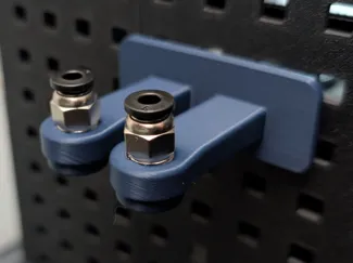 Pegboard PTFE Filament Guide (PC4-M10) Dual Port