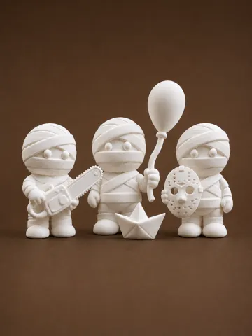 Pieza para disfraz o exhibición: Cute mummies, horror movie inspired — vista de referencia 3
