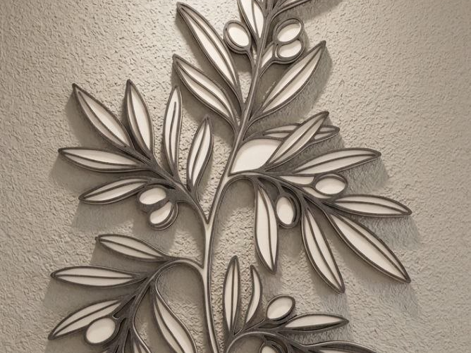 Rama de Olivo Decorativa modelo de pared 2 colores