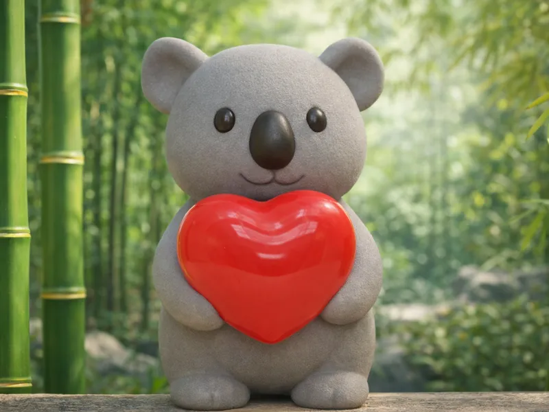lovely Koala with heart
