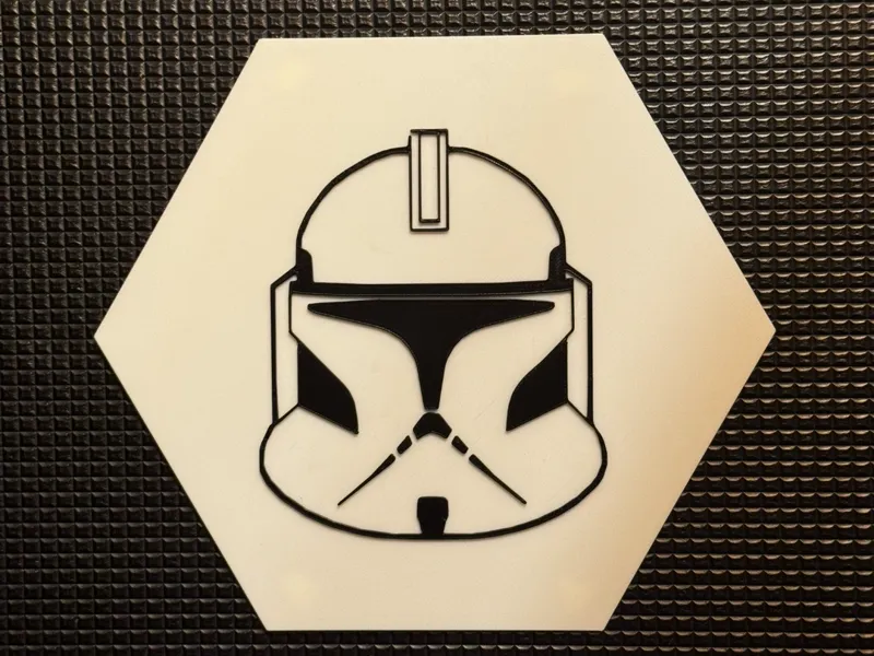 Phase 1 Clone Trooper Helmet Hexagon Wall Art