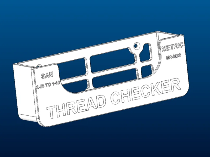 Thread checker box wall mounted holder