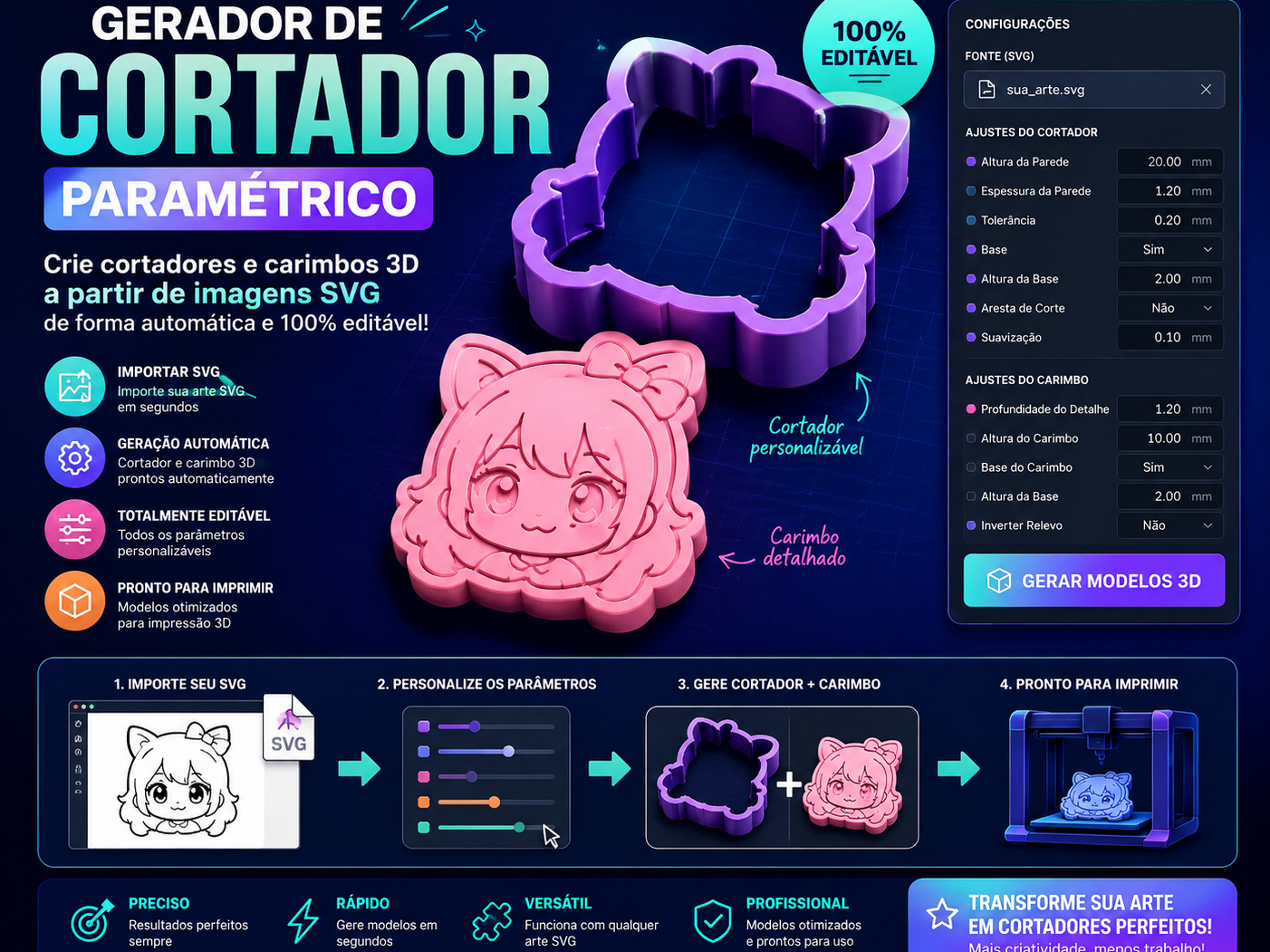 Gerador de Cortador e carimbo de biscoito 2.0.1