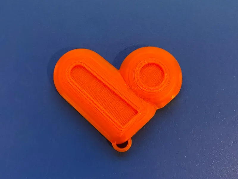 bionic heart keychain
