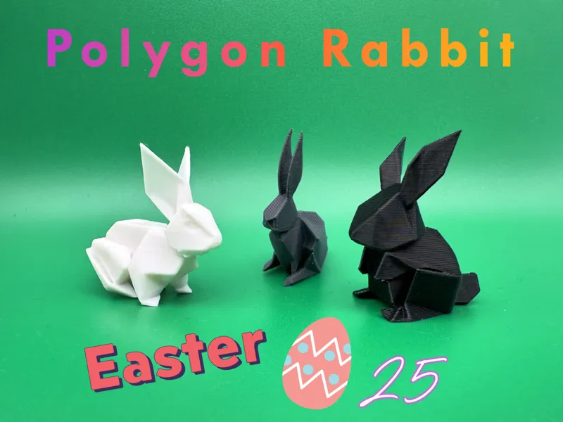 Polygon Easter Rabbit Decoration