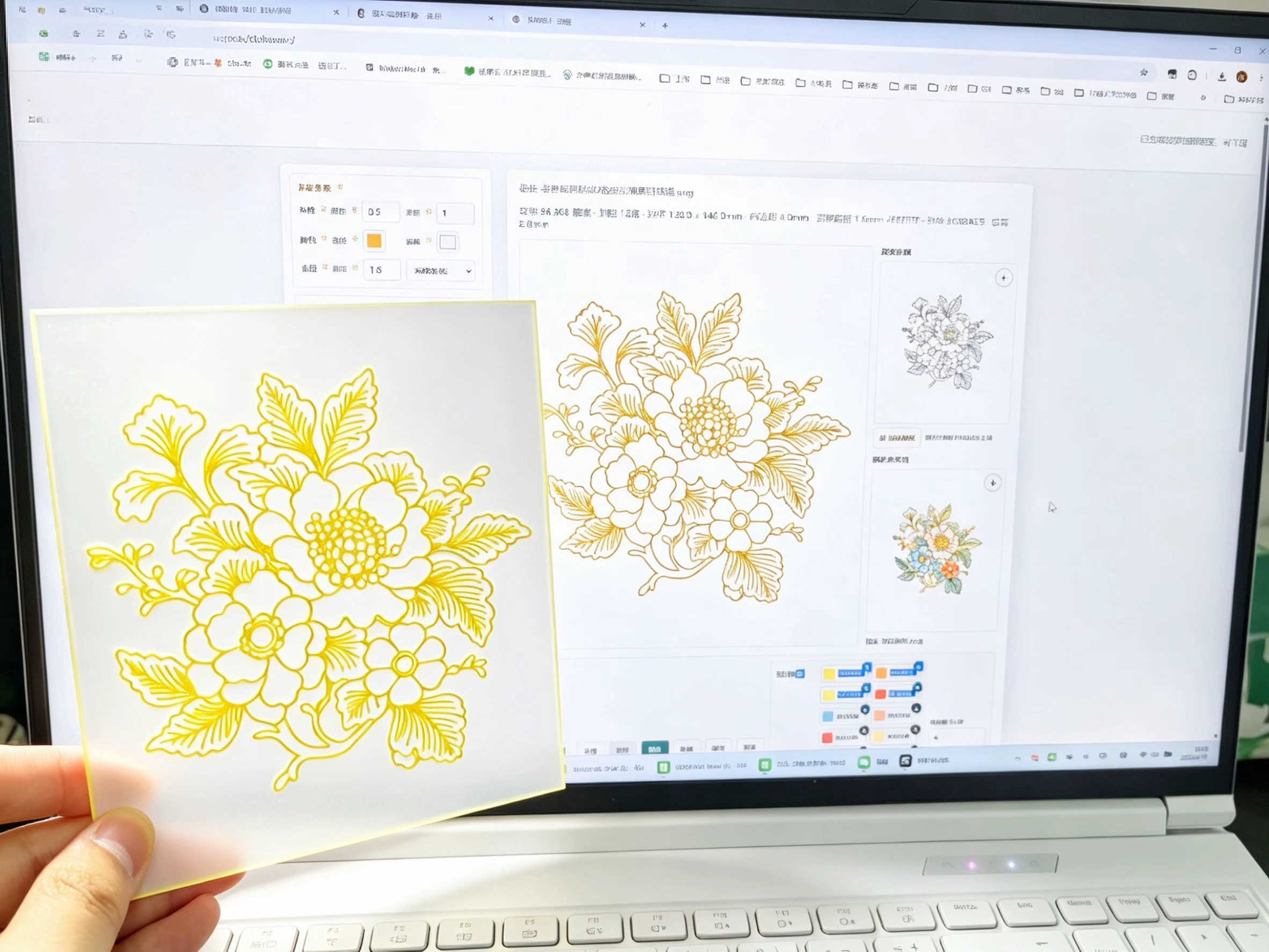 Miniatura 3 do modelo 3D 【附免费生成器】分盘分色 掐丝珐琅 花 皮卡丘 拼图浮雕 一张图生成一个模型