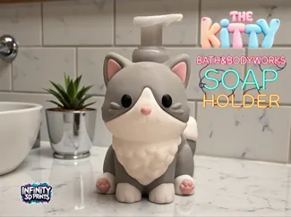 MULTIPART/AMS KITTY BATH AND BODYWORKSSOAP HOLDER 