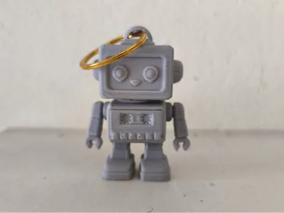 casette tape robot keychain