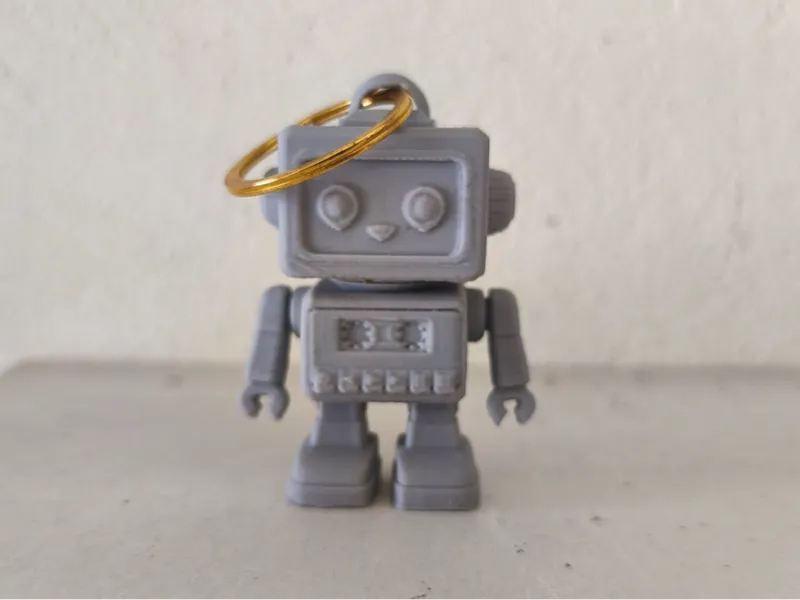 casette tape robot keychain