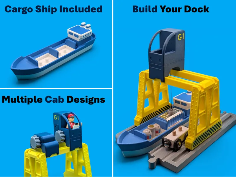 Brio Compatible Dock Set (Gantry, Dock and Boat)