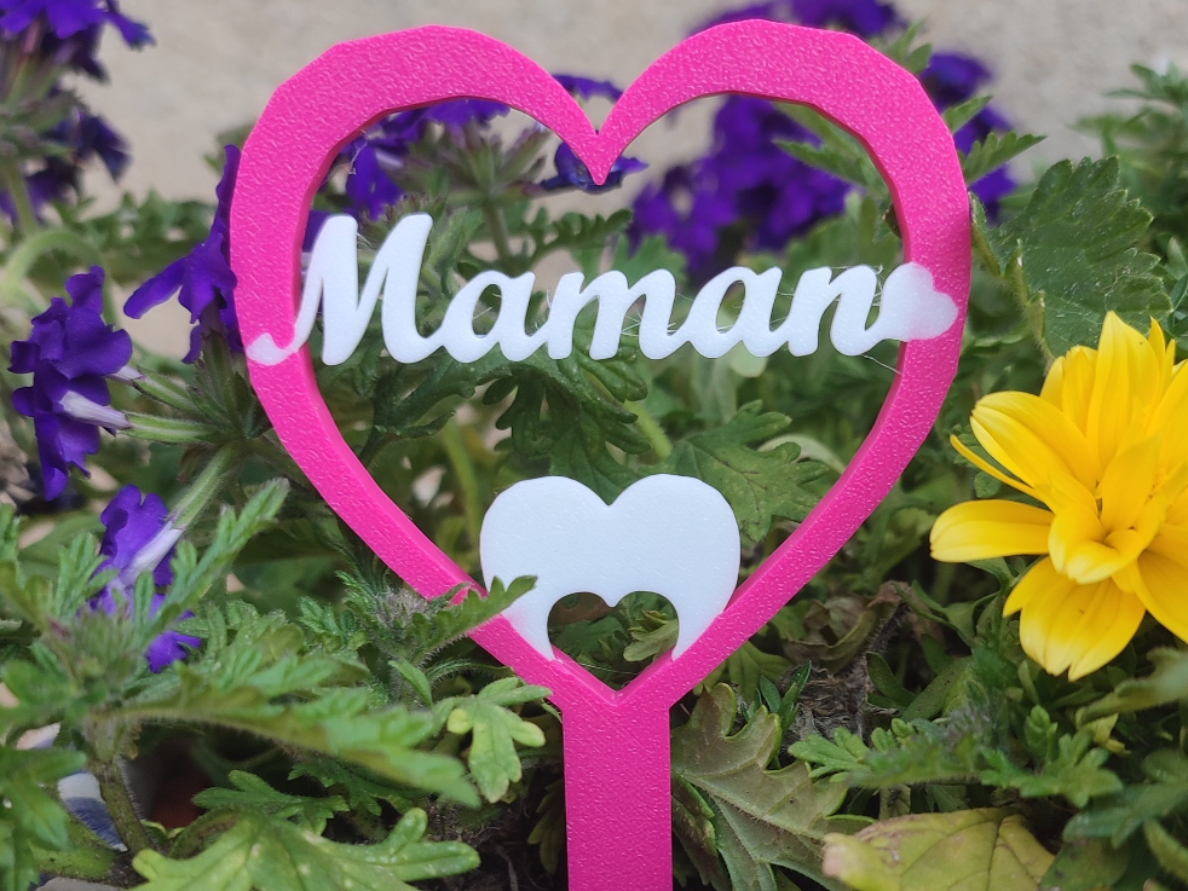 Piquet de plante Maman coeur