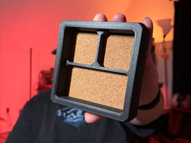 4" x 4" Cork Coaster Jewelry Organizer/ Valet Tray