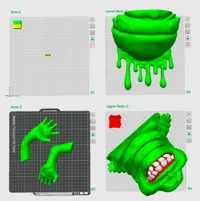 Enlarged to 4 plates, 0.2mm layer, 2 walls, 8% infill