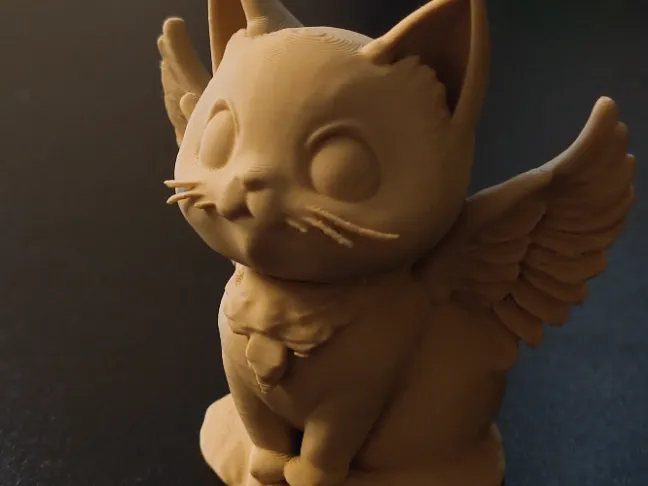 Winged Cat 3D Model – Cute Fantasy Kitty Figure