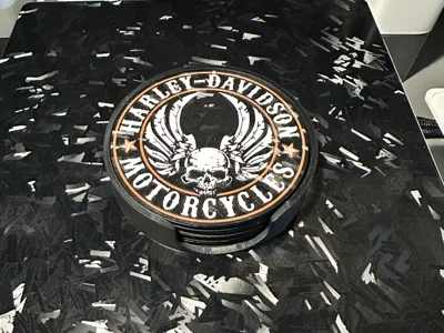 Harley-Davison Coaster Holder