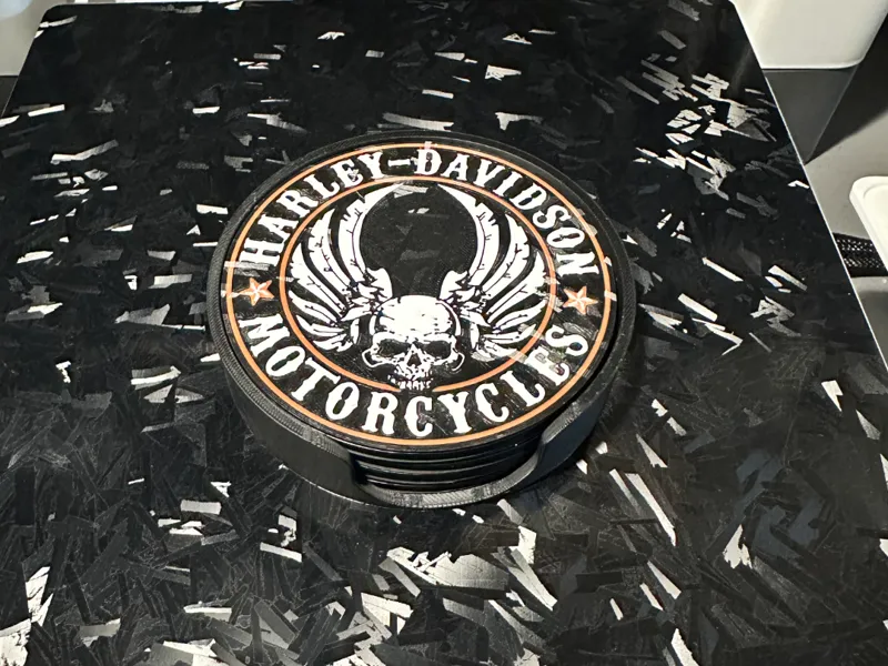Harley-Davison Coaster Holder
