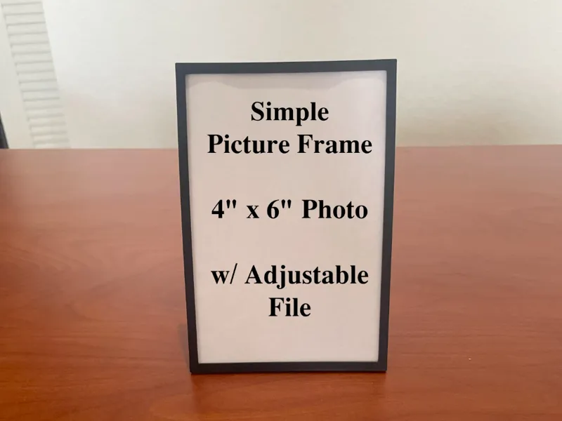 Simple Snap-Fit Adjustable Picture Frame