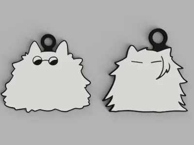 Fluffy Duo Geto and Gojo Cat