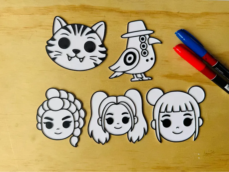 pack de manualidades para colorear kpop huntrix