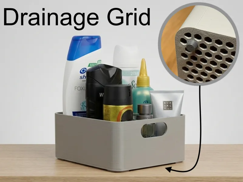 Shower Organizer with Drainage Grid 