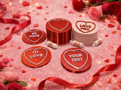 Love Heart Valentines Gift Box - Customisable Text
