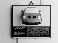 Porsche 911 GT3RS Wall Art - Front Colored