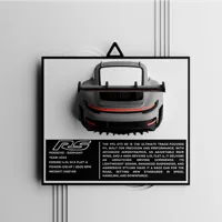Porsche 911 GT3RS Wall Art - Rear Colored