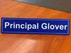 Customizable desk name sign