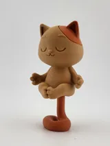 Фигурка Zen Cat в медитативна поза