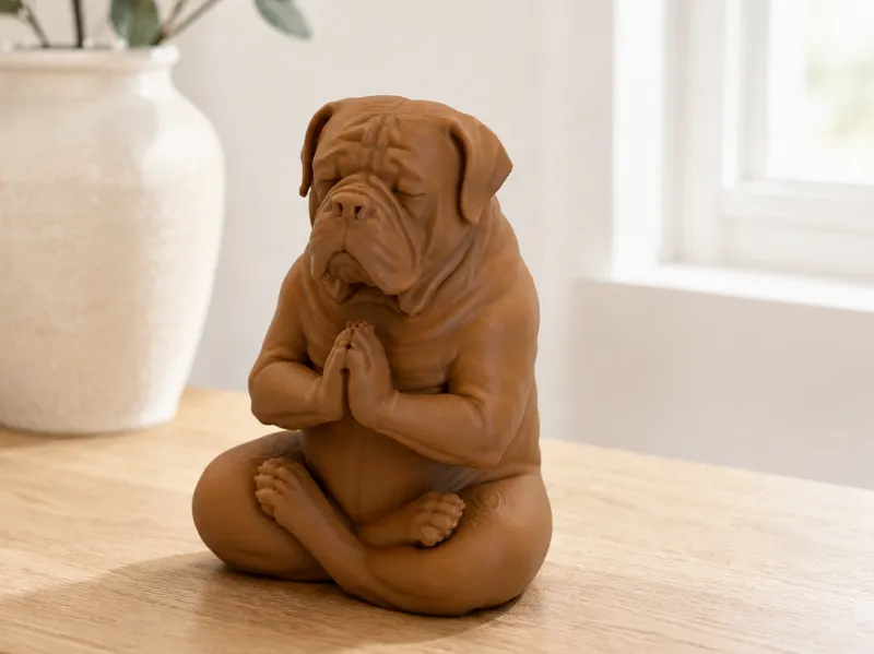 Meditating Dogue de Bordeaux – French Mastiff 